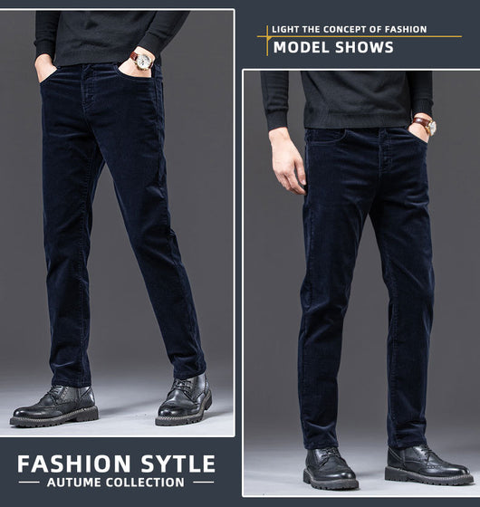 Pantalones Rectos de Felpa para Hombre - Abrigo Otoñal Plus - Image 13