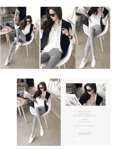 Leggings Houndstooth Seda Láctea - Image 6