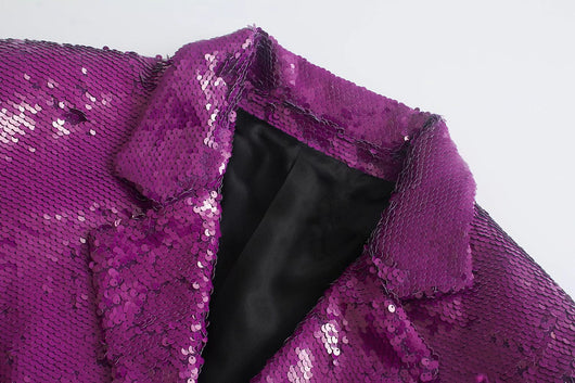 Blazer Suelto con Lentejuelas Versátil Europeo Americano - Image 19