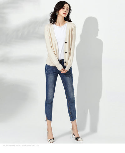 Cardigan Suelto de Punto Versátil para Mujer - Abrigo Exterior Cómodo - Image 10