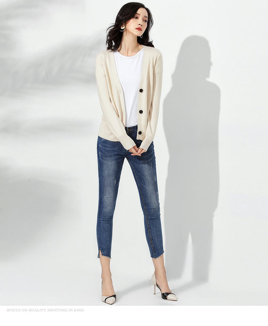 Cardigan Suelto de Punto Versátil para Mujer - Abrigo Exterior Cómodo - Image 10