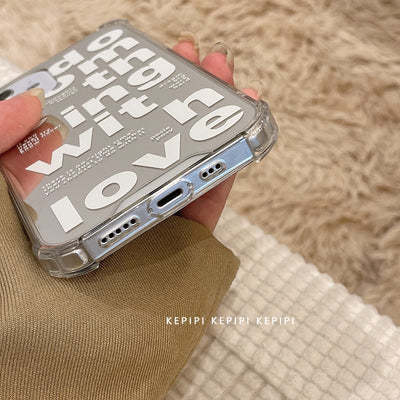 Funda para Celular con Espejo y Letras de Tendencia Japonesa y Coreana - Image 8