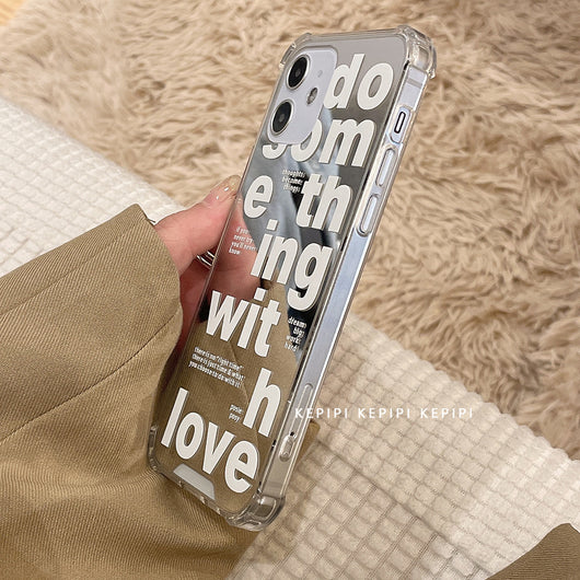 Funda para Celular con Espejo y Letras de Tendencia Japonesa y Coreana - Image 12