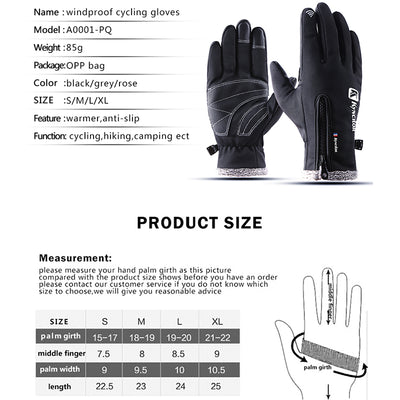 Guantes de Ciclismo con Pantalla Táctil y Cierre de Cremallera - Image 10