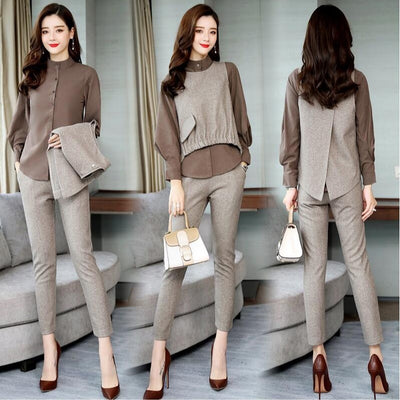 Conjunto de Tres Piezas Ejecutivo para Mujer - Elegancia de Transición - Image 3
