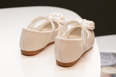 Zapatos Planos de Princesa con Brillantes y Flores de Perla para Niñas - Image 10