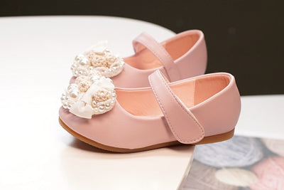 Zapatos Planos de Princesa con Brillantes y Flores de Perla para Niñas - Image 14
