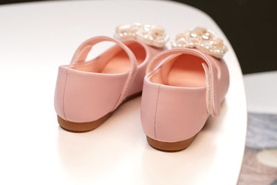 Zapatos Planos de Princesa con Brillantes y Flores de Perla para Niñas - Image 15