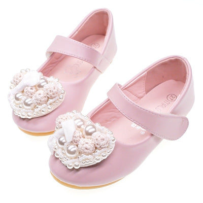 Zapatos Planos de Princesa con Brillantes y Flores de Perla para Niñas - Image 19