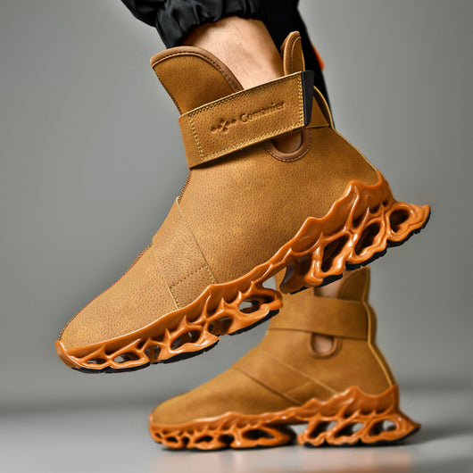 Bota de Trabajo para Hombre en Cuero con Caña Alta y Microfibra Aterciopelada - Image 11