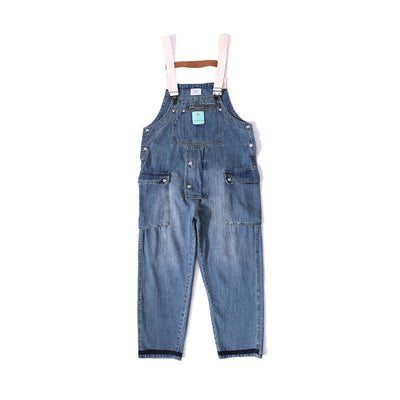 Jeans Holgados Tipo Daddy con Tirantes Estilo Japonés Street - Image 11