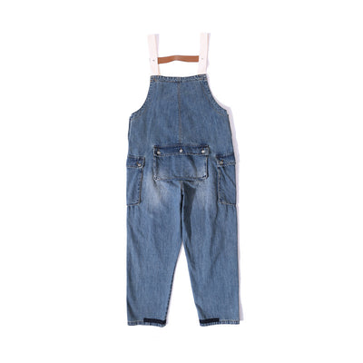 Jeans Holgados Tipo Daddy con Tirantes Estilo Japonés Street - Image 12