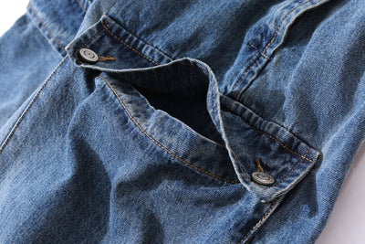 Jeans Holgados Tipo Daddy con Tirantes Estilo Japonés Street - Image 19