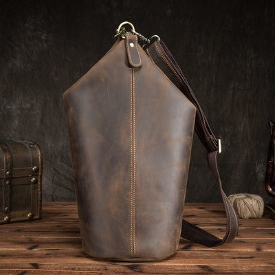 Bolsa Pecho Hombre Cuero Crazy Horse Vintage Envejecido - Image 10