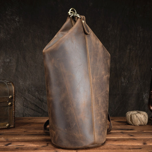 Bolsa Pecho Hombre Cuero Crazy Horse Vintage Envejecido - Image 11