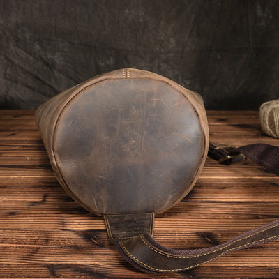 Bolsa Pecho Hombre Cuero Crazy Horse Vintage Envejecido - Image 16