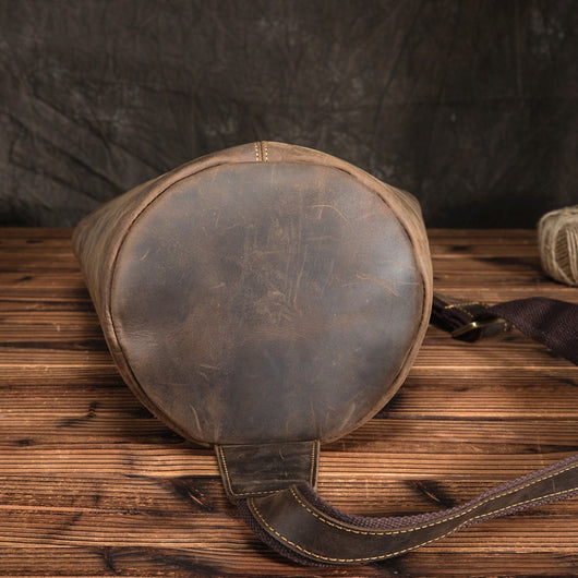 Bolsa Pecho Hombre Cuero Crazy Horse Vintage Envejecido - Image 16