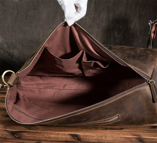 Bolsa Pecho Hombre Cuero Crazy Horse Vintage Envejecido - Image 17