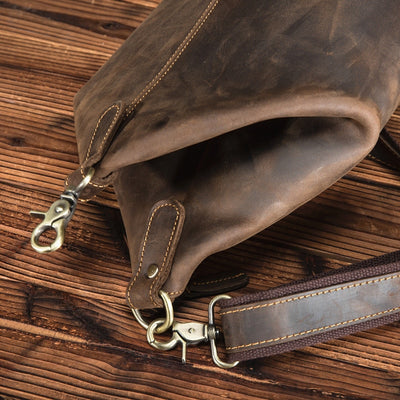 Bolsa Pecho Hombre Cuero Crazy Horse Vintage Envejecido - Image 19