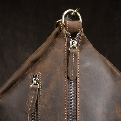 Bolsa Pecho Hombre Cuero Crazy Horse Vintage Envejecido - Image 21