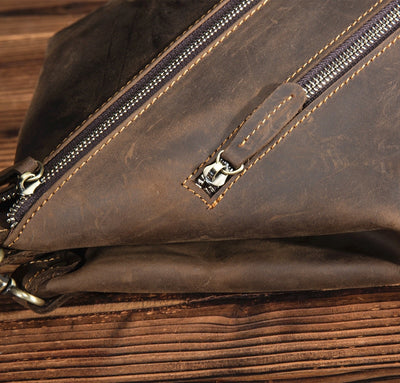 Bolsa Pecho Hombre Cuero Crazy Horse Vintage Envejecido - Image 22
