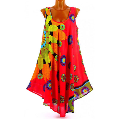 Vestido Suelto sin Mangas con Dobladillo Irregular - Image 8