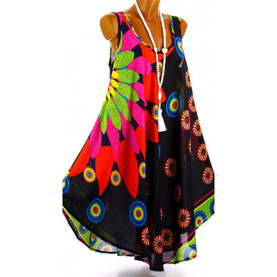 Vestido Suelto sin Mangas con Dobladillo Irregular - Image 10