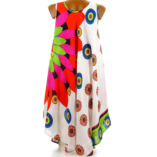 Vestido Suelto sin Mangas con Dobladillo Irregular - Image 11