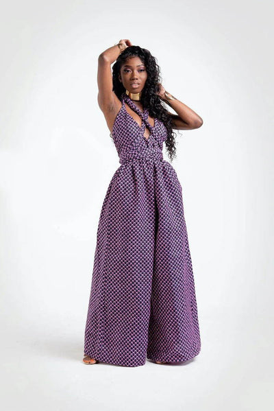 Jumpsuit Estilo Africano con Estampado Digital y Tirantes Ajustables - Image 14