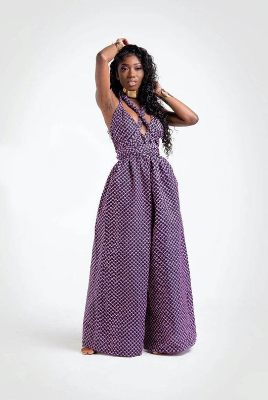 Jumpsuit Estilo Africano con Estampado Digital y Tirantes Ajustables - Image 14
