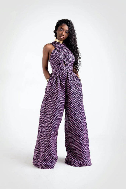 Jumpsuit Estilo Africano con Estampado Digital y Tirantes Ajustables - Image 15
