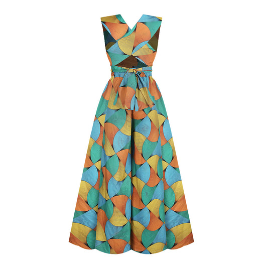 Jumpsuit Estilo Africano con Estampado Digital y Tirantes Ajustables - Image 20