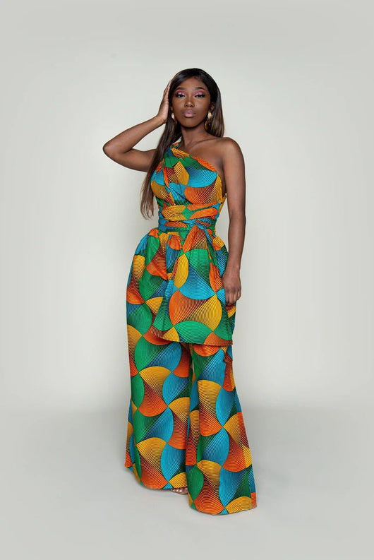 Jumpsuit Estilo Africano con Estampado Digital y Tirantes Ajustables - Image 25