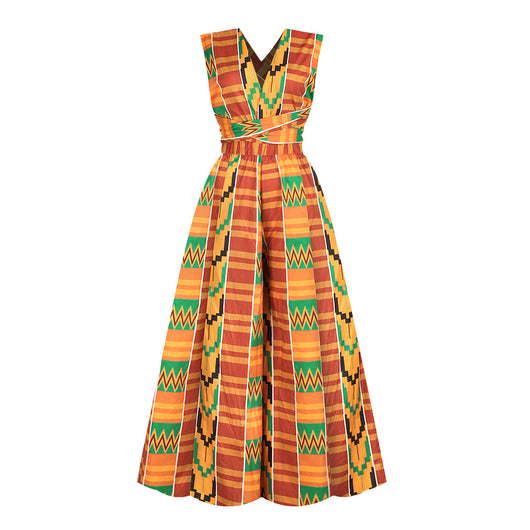 Jumpsuit Estilo Africano con Estampado Digital y Tirantes Ajustables - Image 29