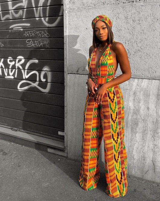 Jumpsuit Estilo Africano con Estampado Digital y Tirantes Ajustables - Image 36