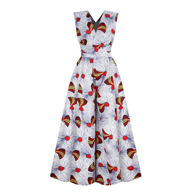 Jumpsuit Estilo Africano con Estampado Digital y Tirantes Ajustables - Image 40