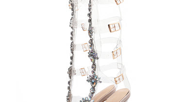Sandalias Romanas Transparentes Talla Grande con Hebilla Hueca - Image 7