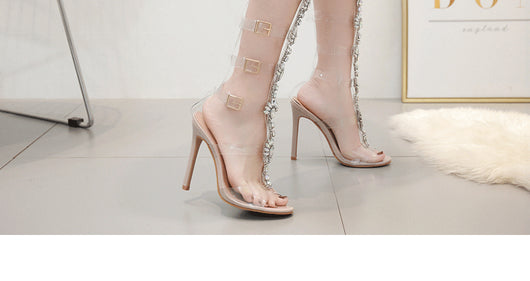 Sandalias Romanas Transparentes Talla Grande con Hebilla Hueca - Image 21