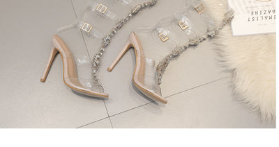 Sandalias Romanas Transparentes Talla Grande con Hebilla Hueca - Image 26