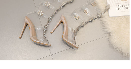 Sandalias Romanas Transparentes Talla Grande con Hebilla Hueca - Image 26