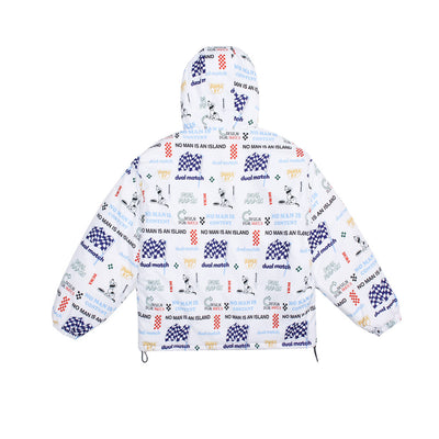 Chaqueta de Algodón Estampada con Letras de Dibujos Animados para Hombre - Image 9