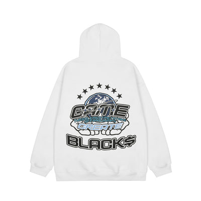 Sudadera Hoodie Holgada con Letras de Dibujos Animados para Hombre - Image 10
