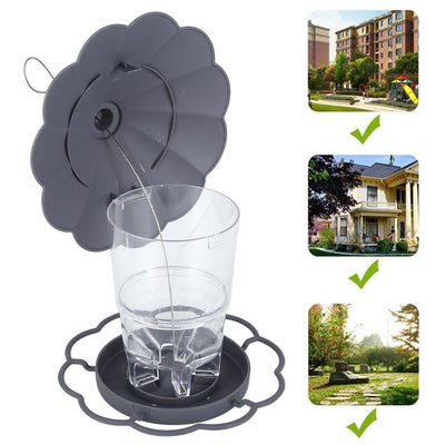 Comedero Plegable para Pájaros Silvestres con Techo Removible - Decoración de Jardín - Image 14