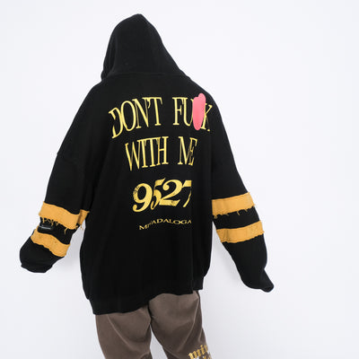 Chamarra Hoodie Suelta con Estampado Patchwork para Hombre - Image 10