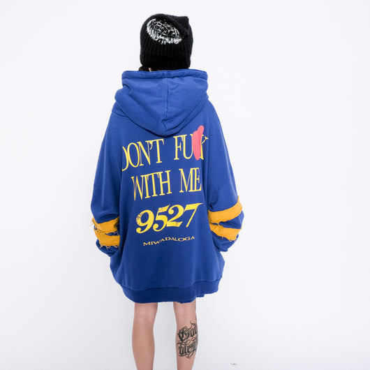 Chamarra Hoodie Suelta con Estampado Patchwork para Hombre - Image 13