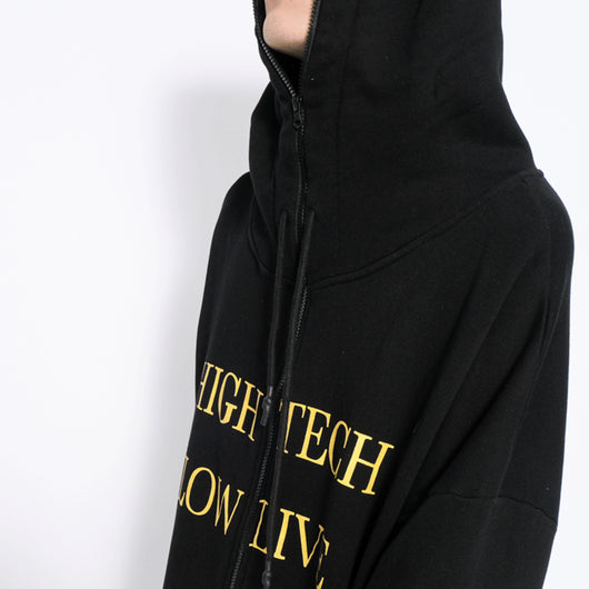 Chamarra Hoodie Suelta con Estampado Patchwork para Hombre - Image 20