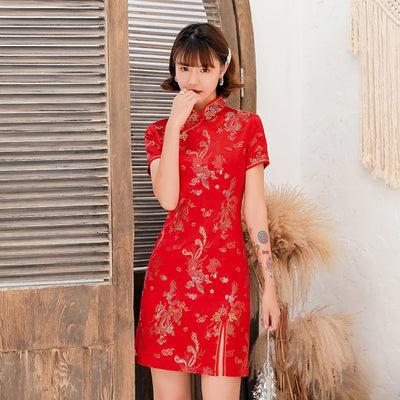 Vestido Cheongsam Tang Moderno para Verano - Image 6