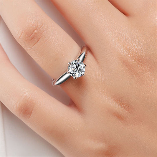 Anillo de Moissanita con Seis Garras para Mujer - Image 2