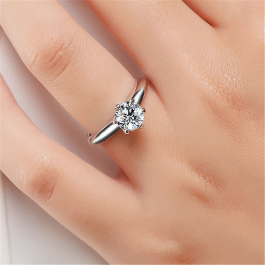 Anillo de Moissanita con Seis Garras para Mujer - Image 2