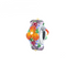 Colorful flowers and glass beads Plateado